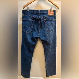 Levi Strauss & Co Men 505 Dark Wash Straight Leg Jeans Size 34x30